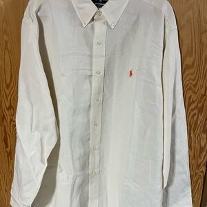 Ralph Lauren Men's Off-White Button-Down Dress Shirt